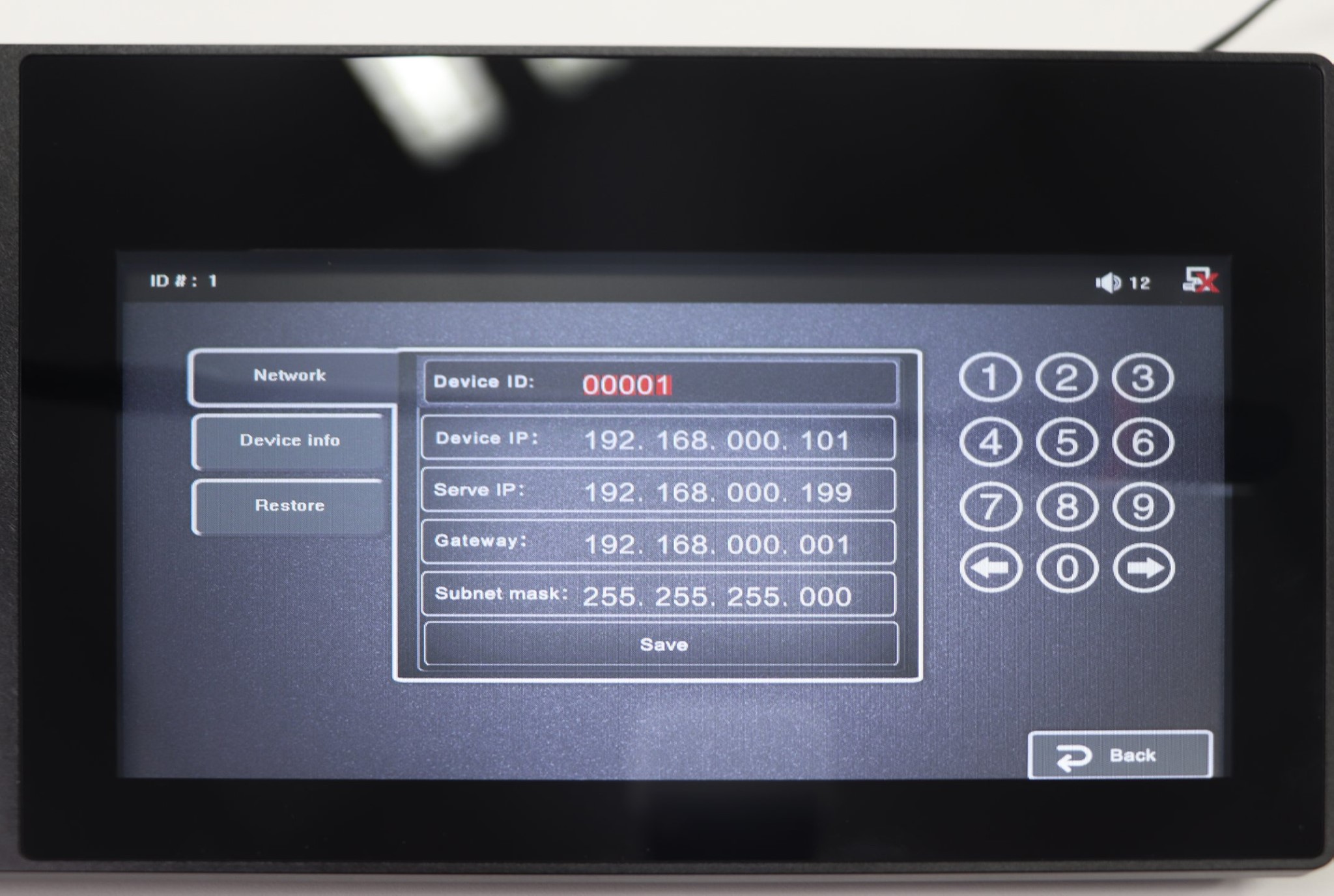 Bàn gọi TOA IP-1100RM chọn vùng từ xa màn hình cảm ứng