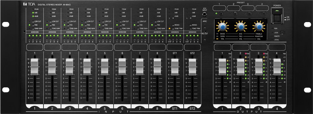 Bộ Trộn TOA M-864D dòng kỹ thuật số stereo