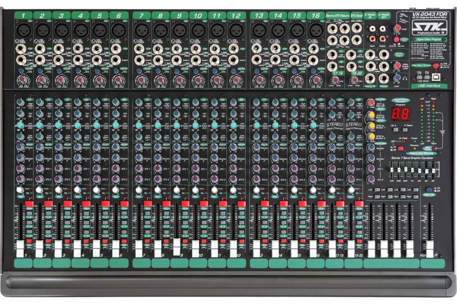 Mixer 20 đường, hỗ trợ USB: STK VX-2043FDRU