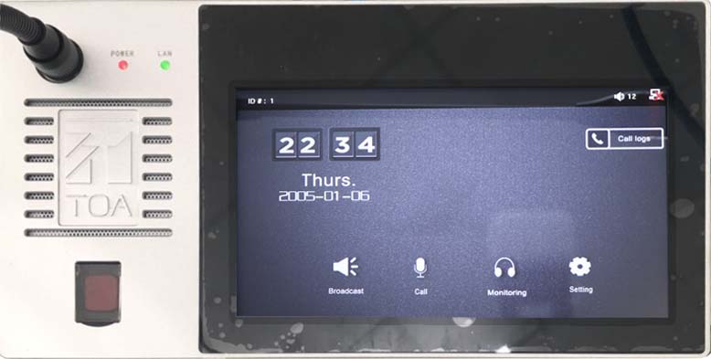 Micro chọn vùng từ xa màn hình cảm ứng TOA IP-101RM
