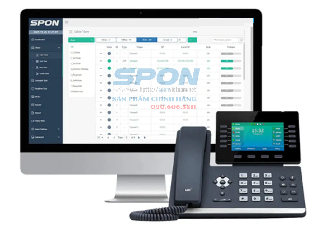 Mô-đun tích hợp điện thoại VOIP vào IP PA SPON XC-9000VOIP
