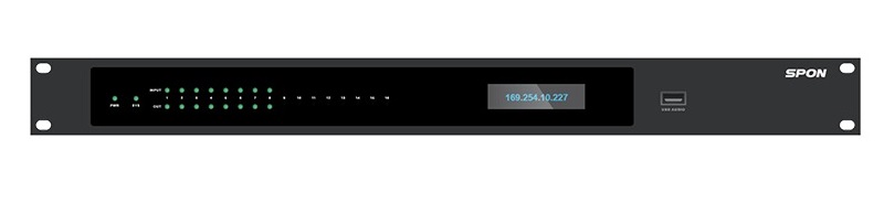 Bộ ma trận xử lý âm kỹ thuật số 8x8 DANTE SPON SAP-F88DT