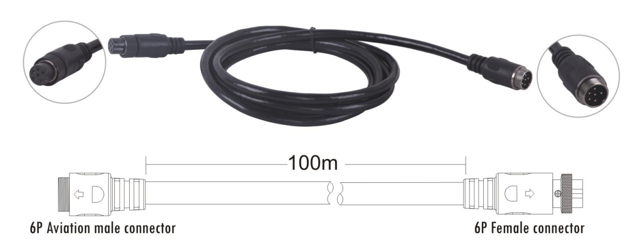 Dây nối dài 100m 2 đầu giắc đực, giắc cái ITC: TS-100D