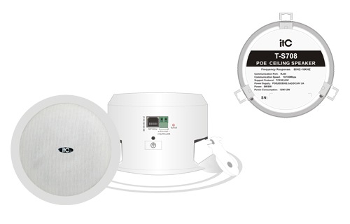 Loa âm trần IP (POE) 8W ITC: T-S708