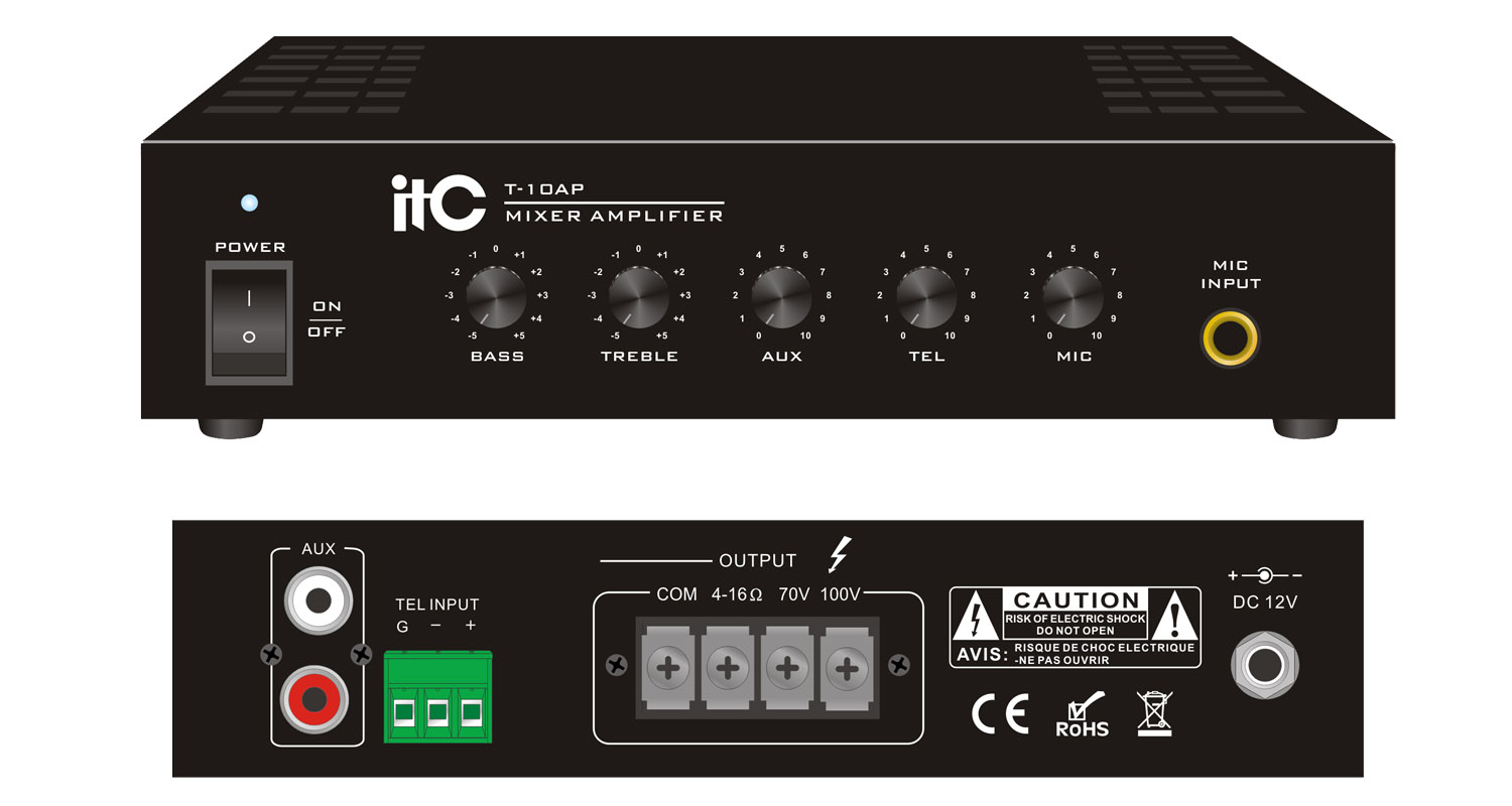 Bộ khuếch đại ITC kèm mixer công suất 10W: T-10AP