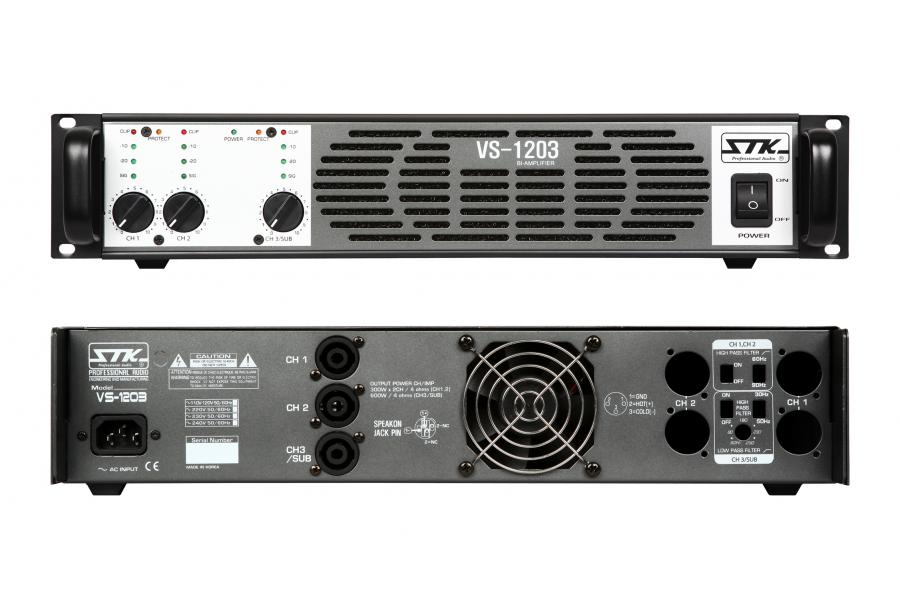 Tăng âm công suất 3 kênh (2x300W, 1x600W): STK VS-1203