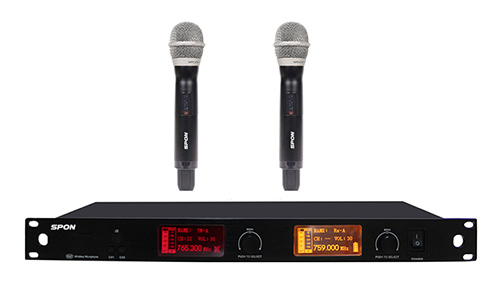 Bộ Micro không dây UHF 2 tay cầm SPON LCS-23300