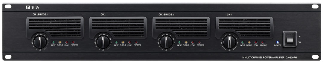 Tăng âm số TOA DA-500FH dòng  4 kênh 4x500W trở kháng cao