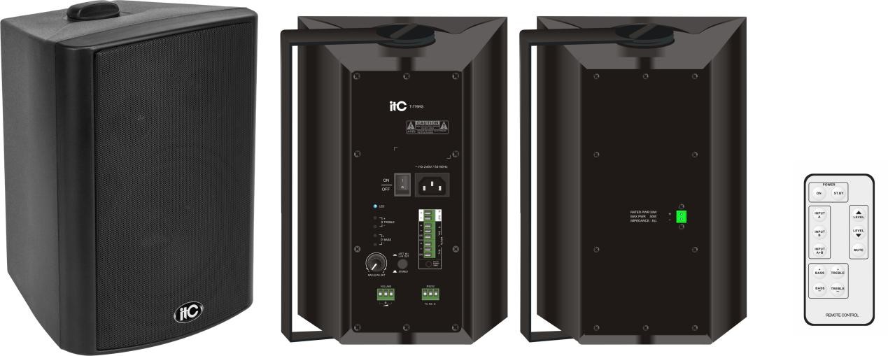 T-775RS loa hộp ITC liền công suất Stereo 2x20W, có điều khiển
