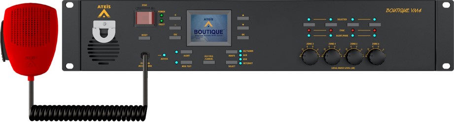 Bộ điều khiển ip 4 vùng âm tích hợp 500w - BTQ-VM450