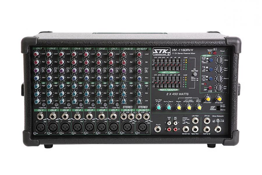 Mixer liền công suất 2 stereo kênh 2x450W: STK VM-11SDRVH