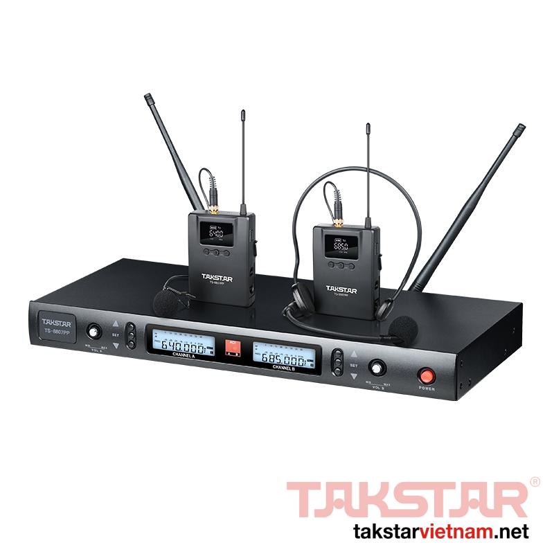 TS-8807PP Takstar - Mic không dây cài hông UHF kênh kép