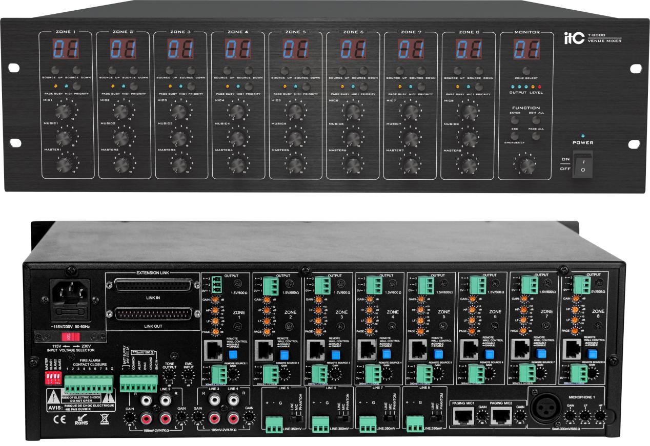 Bộ ma trận ITC T-8000 âm thanh 8x8