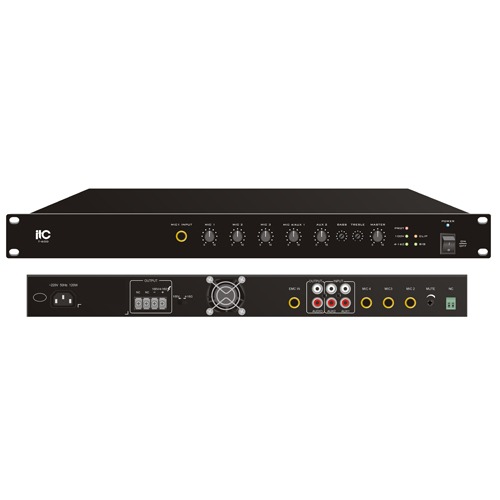 Bộ khuếch đại, tăng âm ITC kèm trộn kỹ thuật số công suất 500W, Class-D: T-500D