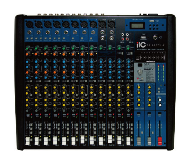 Mixer ITC TS-16PFX-4 hỗ trợ 16 kênh 4 nhóm