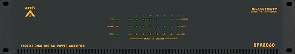 Tăng âm số Class-D 8 kênh 60W Ateis DPA8060