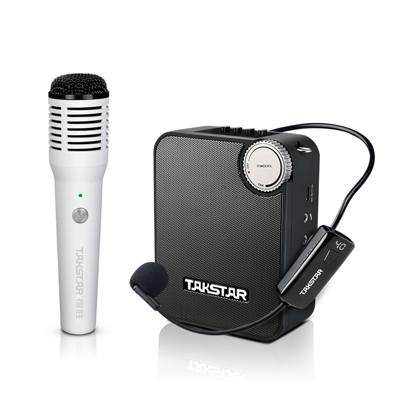 Loa trợ giảng sử dụng micro không dây cầm tay, cài đầu Takstar E500W