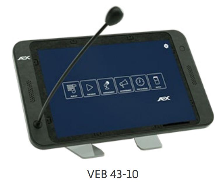 Bàn gọi chọn vùng cảm ứng 10 inch AEX VEB 43-10