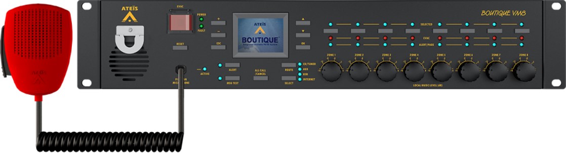 Bộ điều khiển ip 8 vùng âm tích hợp 250w - BTQ-VM825